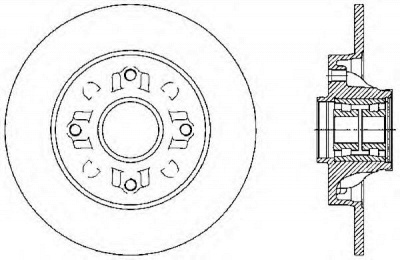 OPEN PARTS bda238830 -  Тормозной диск